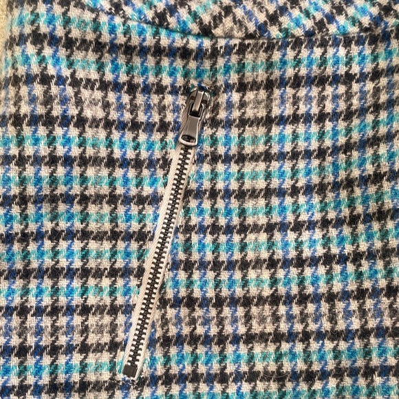 Talbots Petites blue houndstooth skirt with pockets - Picture 5 of 10